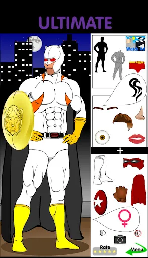 ภาพหน้าจอของ Create A Superhero HD