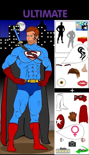 ภาพหน้าจอของ Create A Superhero HD