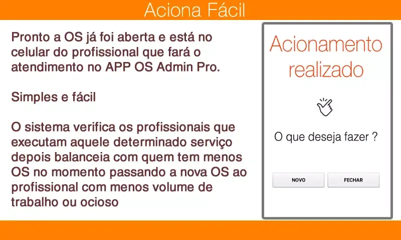 Capturas de tela do Aciona Fácil