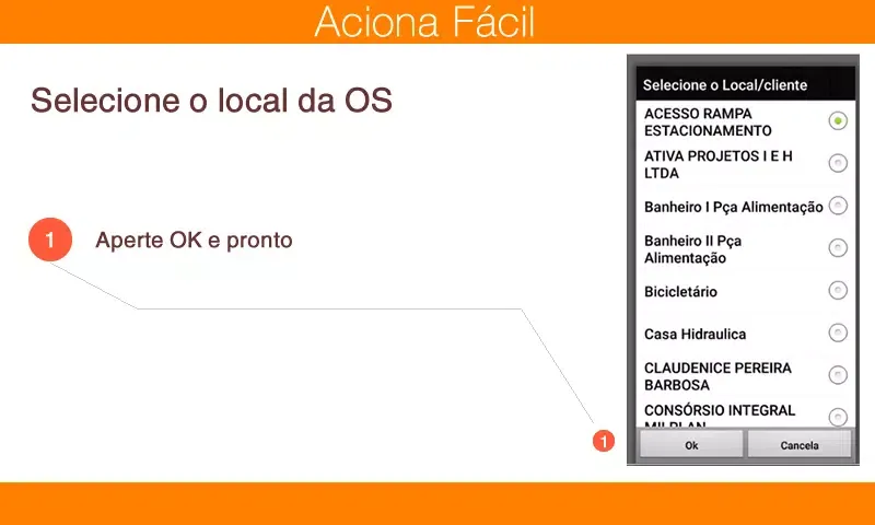 Capturas de tela do Aciona Fácil