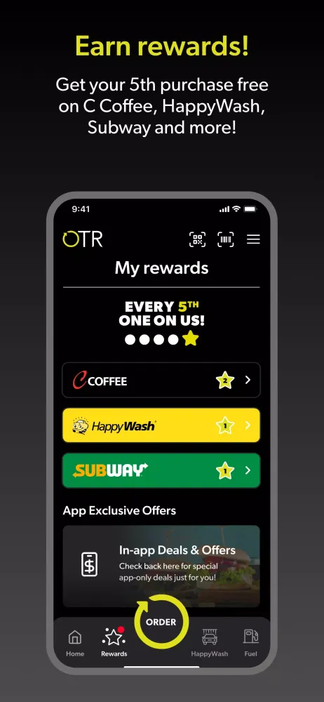 OTR App - Coffee & Fuel Deals スクリーンショット