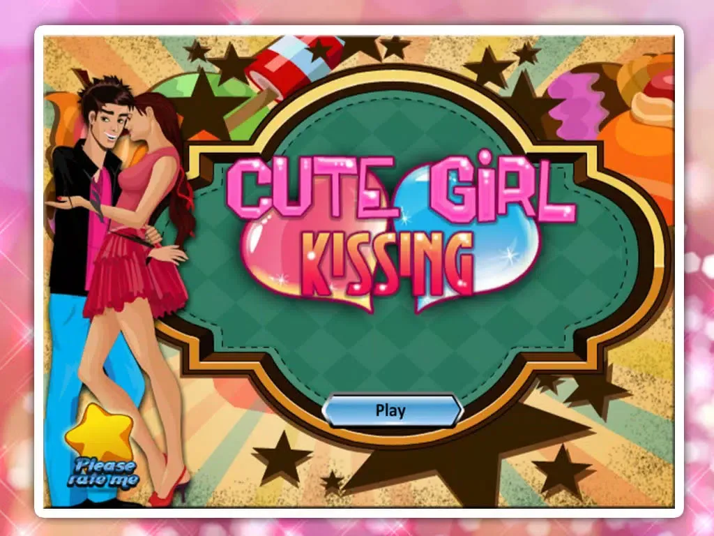 Tangkapan skrin Cute girl kissing iPad 