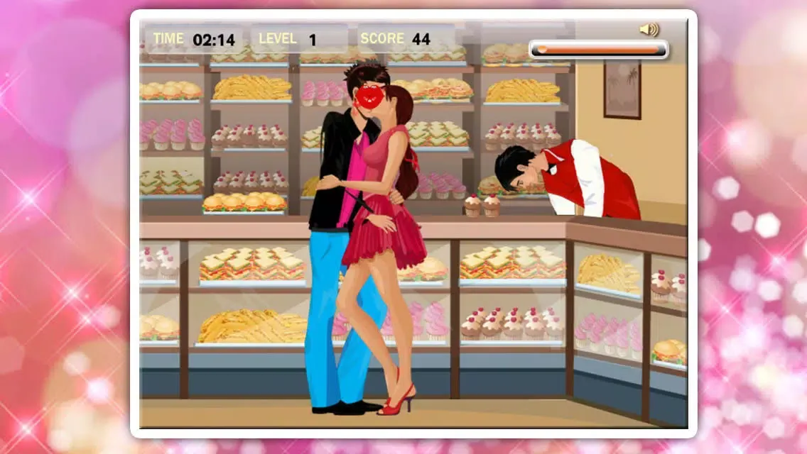 Tangkapan skrin Cute girl kissing