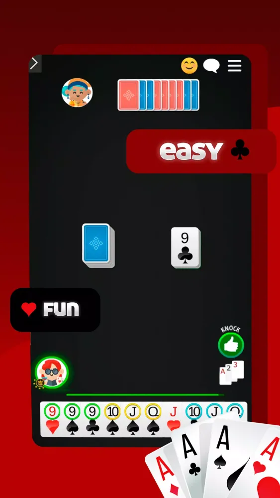 Captures d'écran de Straight Gin Rummy Online