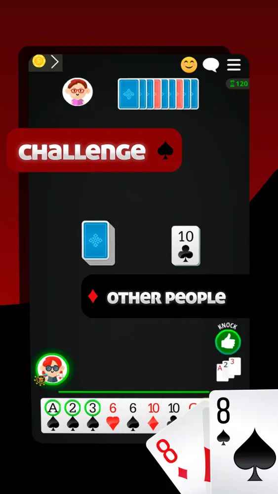 Captures d'écran de Straight Gin Rummy Online