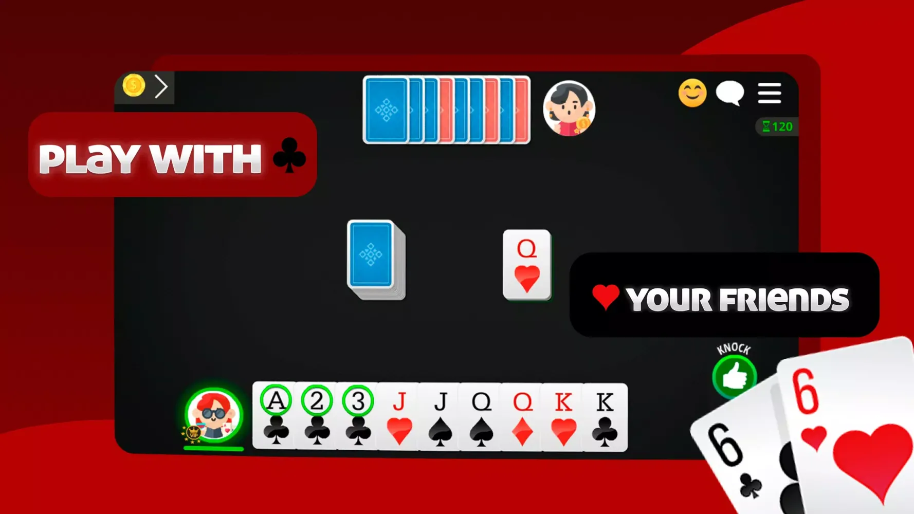 Captures d'écran de Straight Gin Rummy Online