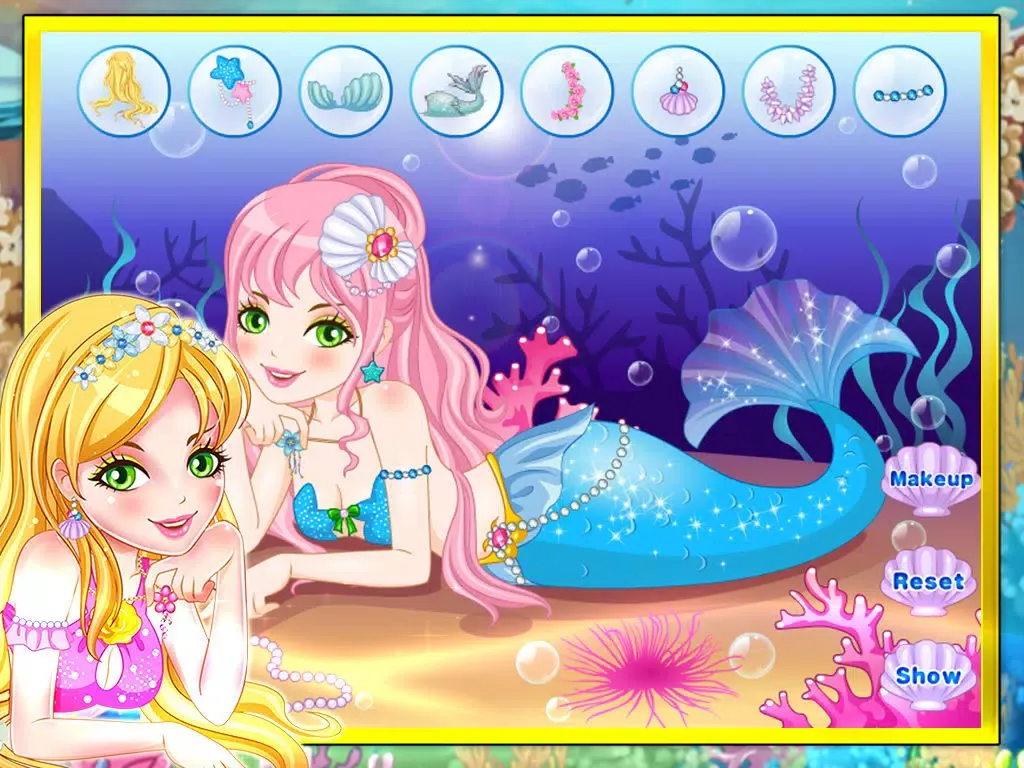 صور Mermaid princess party dressup iPad 