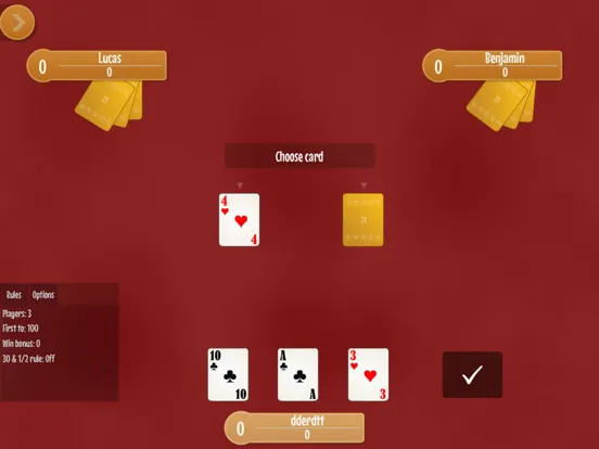 Capturas de pantalla de Thirty one - 31 card game iPad 