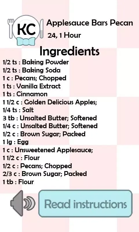 Скриншоты KC Applesauce Bars Pecan