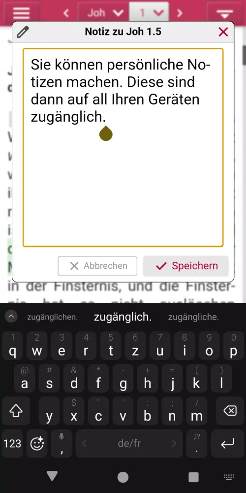 Studienbibel NGÜ Screenshots