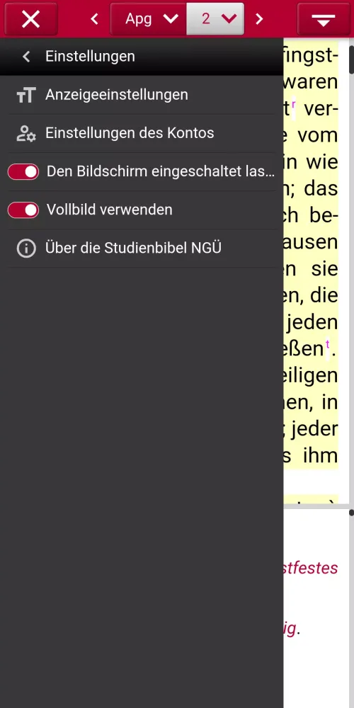 Studienbibel NGÜ Screenshots