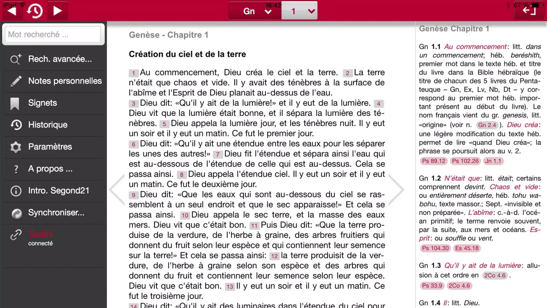 Bible d'étude Segond 21 Screenshots
