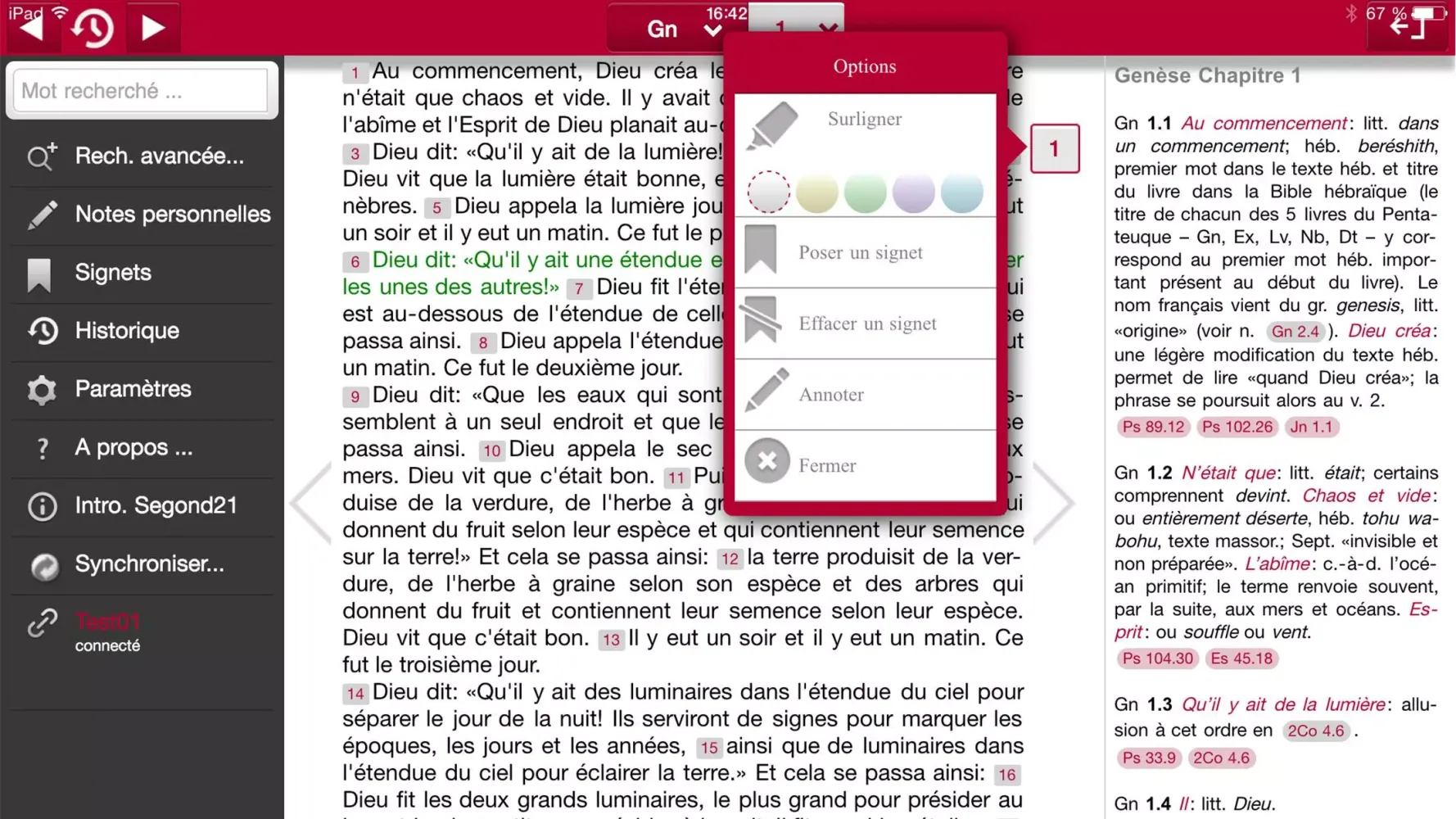 Bible d'étude Segond 21 Screenshots