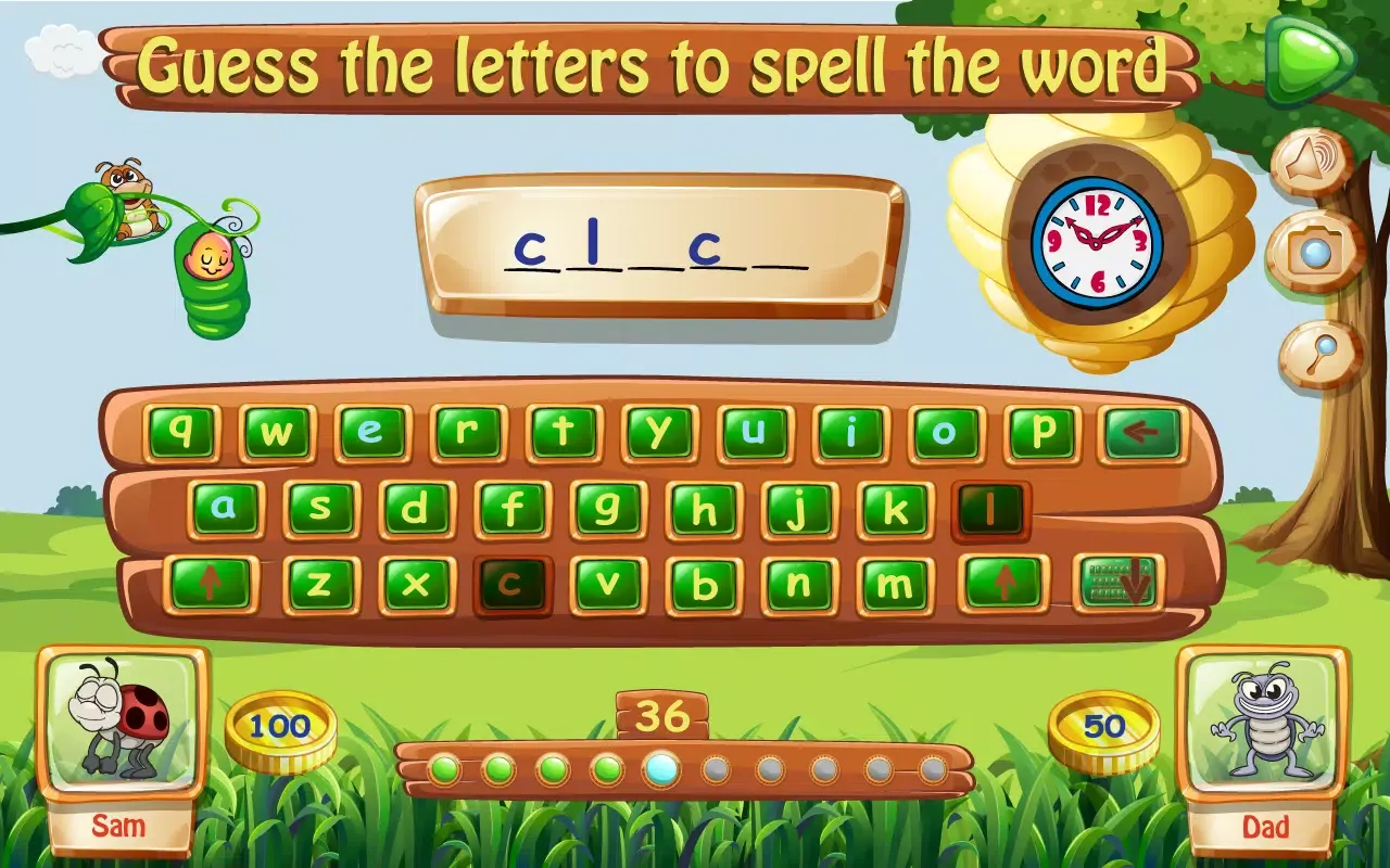 Tangkapan layar Spelling Bug Hangman