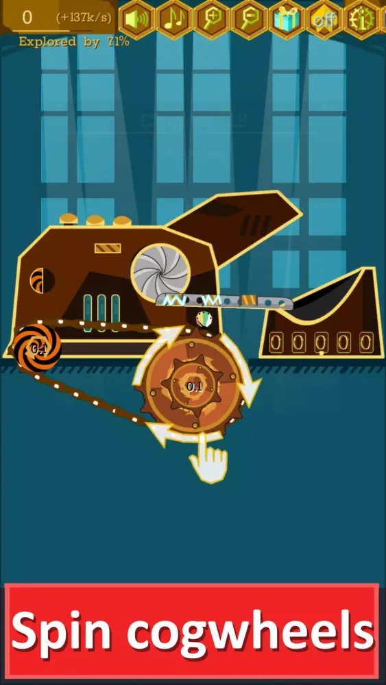 ภาพหน้าจอของ Steampunk Idle Gear Spinner