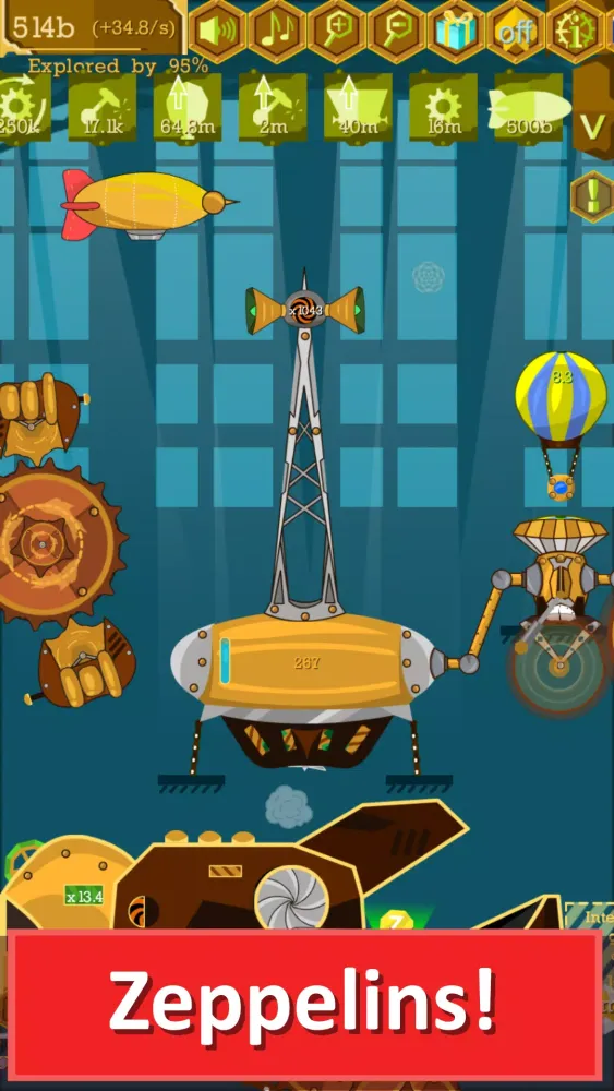ภาพหน้าจอของ Steampunk Idle Gear Spinner