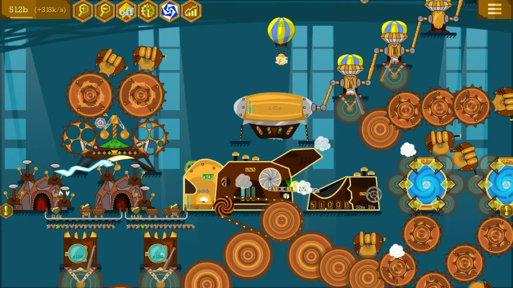 ภาพหน้าจอของ Steampunk Idle Gear Spinner