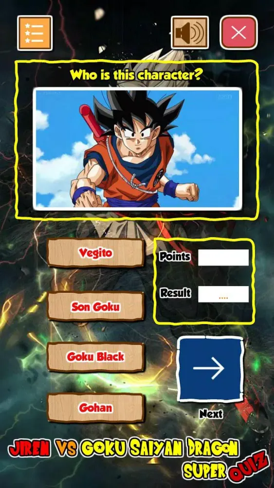 Screenshot di Jiren Vs Goku Saiyan God Dragon Super Quiz