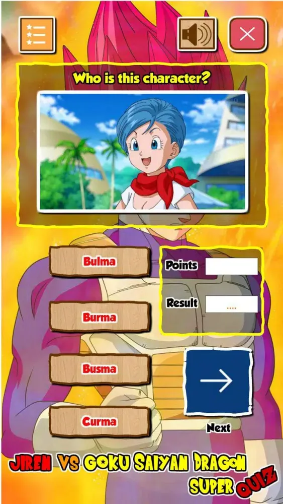 Screenshot di Jiren Vs Goku Saiyan God Dragon Super Quiz