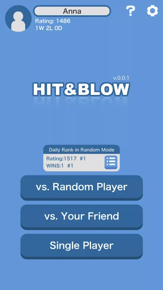 Hit＆Blow Screenshots