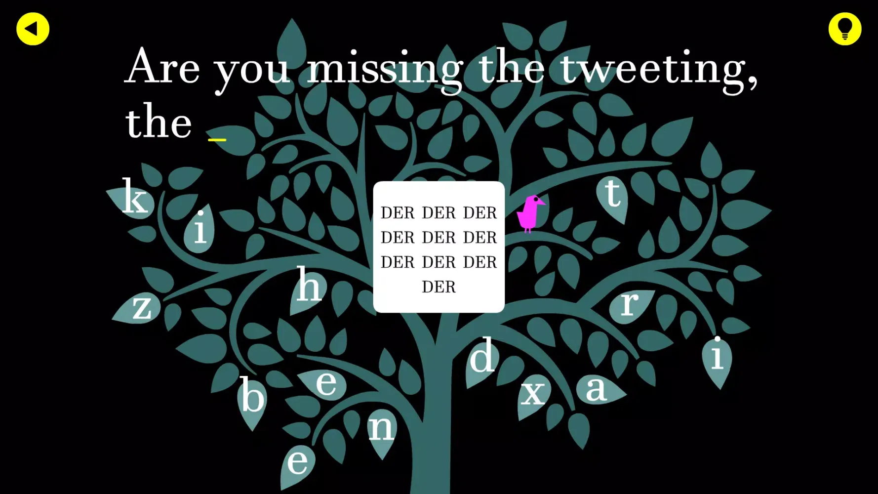 Words for a bird Screenshots