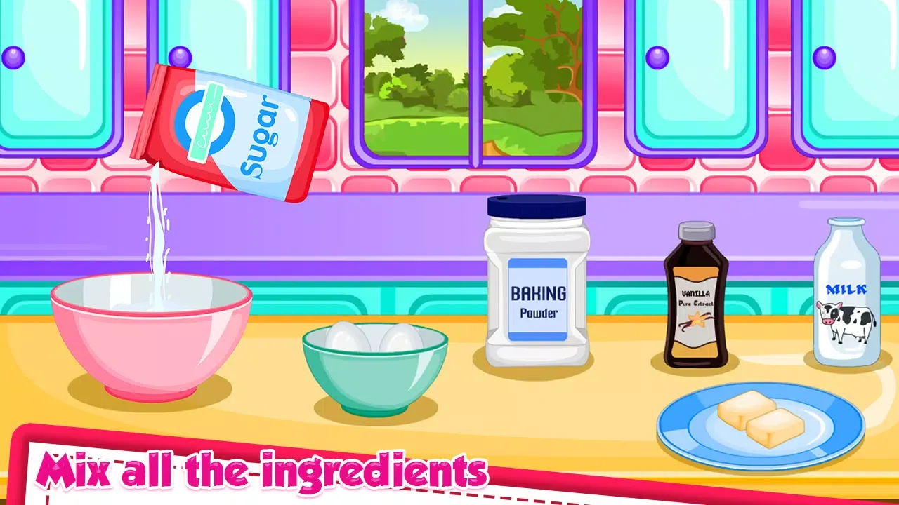 Ảnh chụp màn hình của Rainbow Ice Cream Cooking
