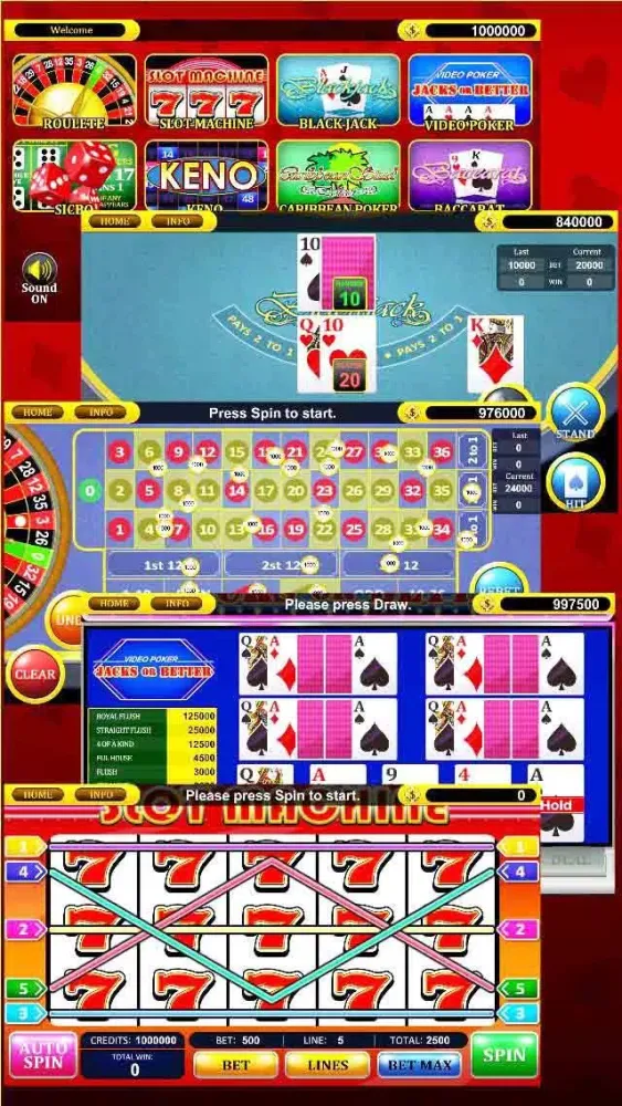 ภาพหน้าจอของ Real Casino:Slot,Keno,BJ,Poker
