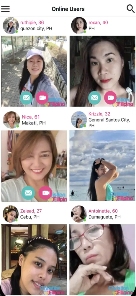 Christian Filipina Dating Screenshots