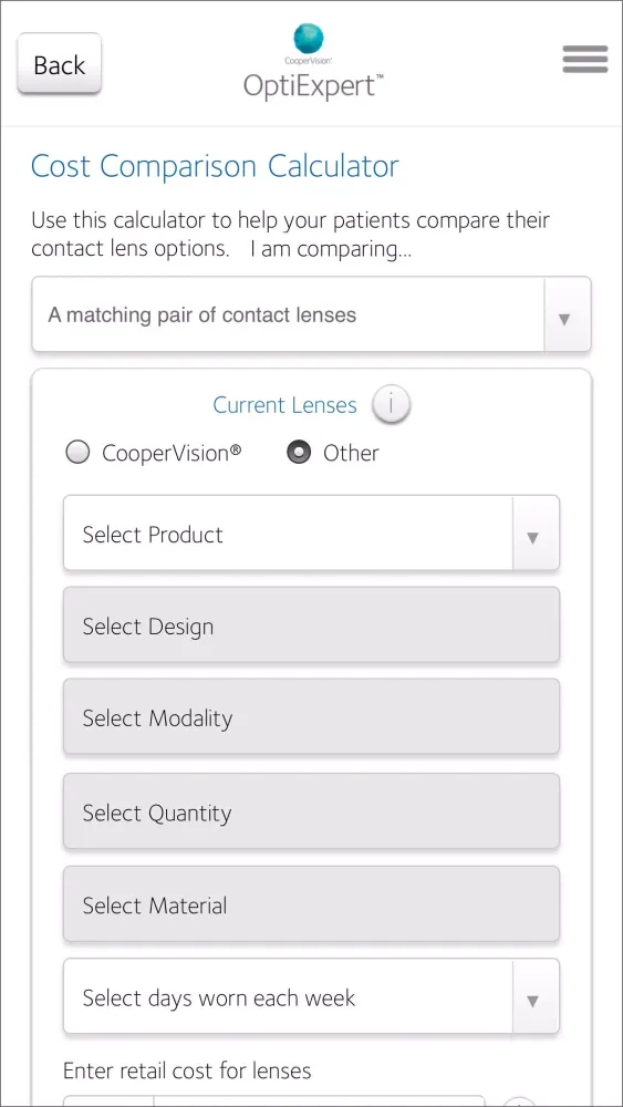 OptiExpert™ Screenshots