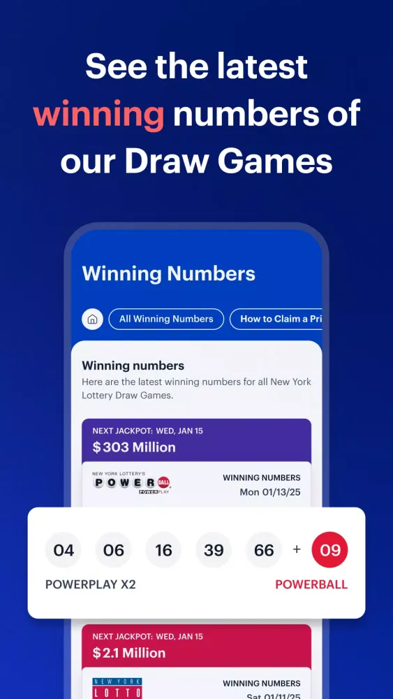 Tangkapan layar Official NY Lottery