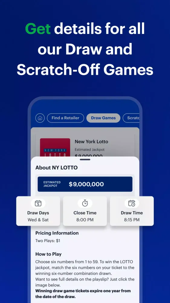 Tangkapan layar Official NY Lottery
