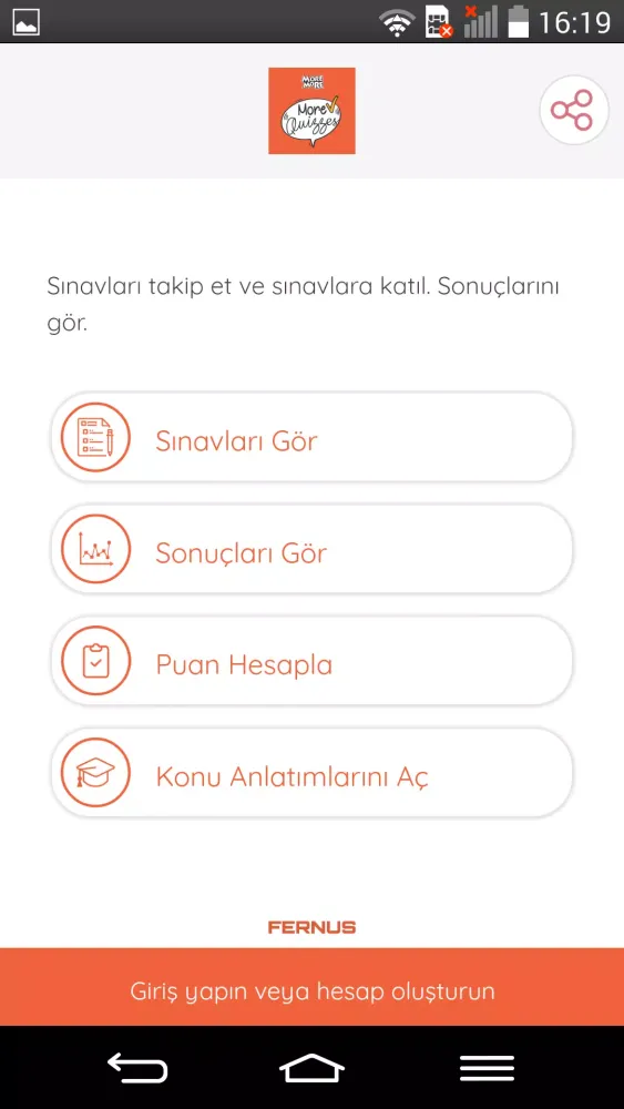 Tangkapan skrin More Quizzes