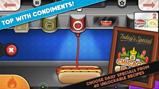 ภาพหน้าจอของ Papa's Hot Doggeria To Go!
