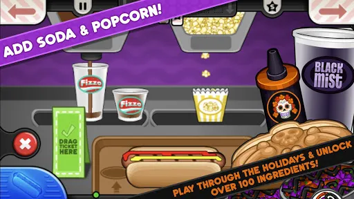 ภาพหน้าจอของ Papa's Hot Doggeria To Go!