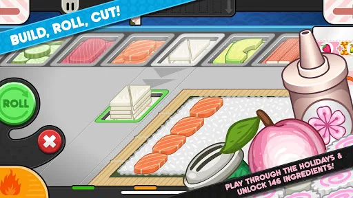 Capturas de tela do Papa's Sushiria To Go!