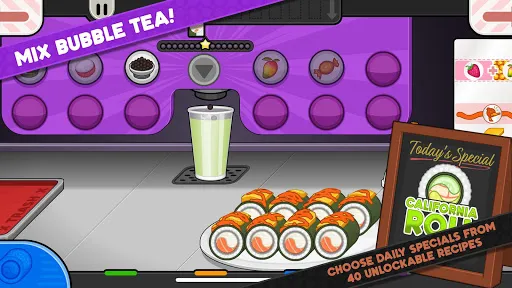 Capturas de tela do Papa's Sushiria To Go!