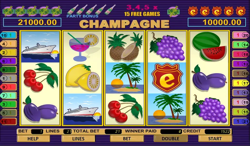 Champagne Slot Screenshots