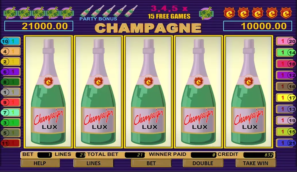 Champagne Slot Screenshots