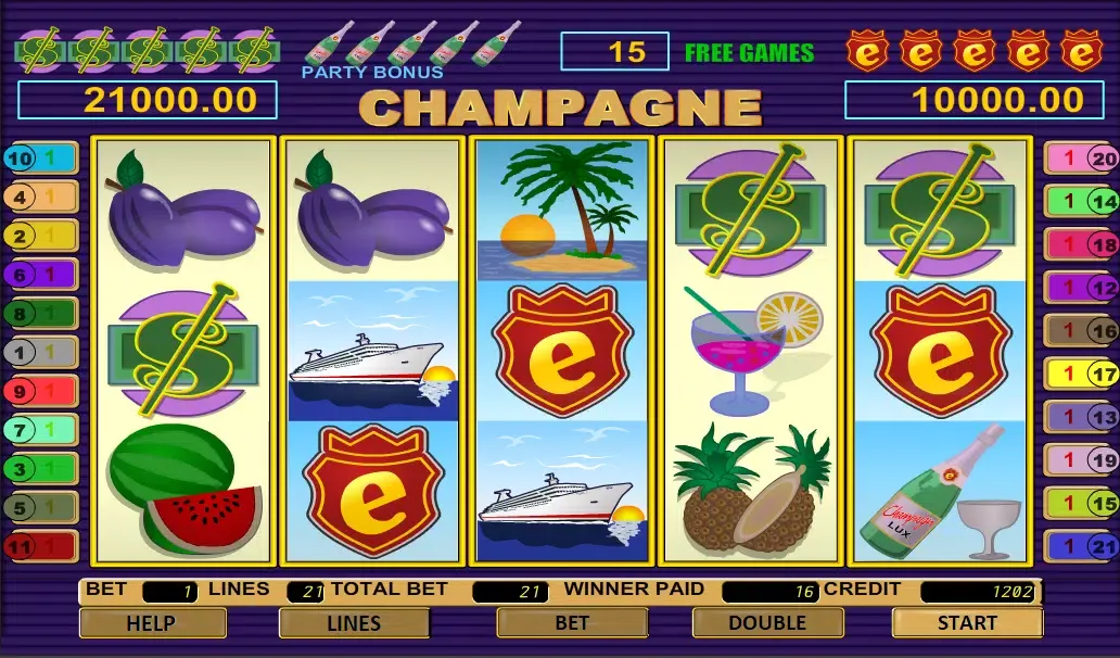 Champagne Slot Screenshots
