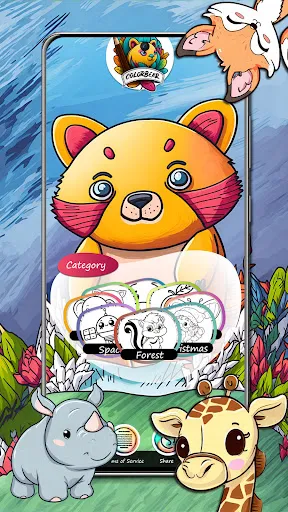 ColorBear - Kids Coloring Book স্ক্রিনশট