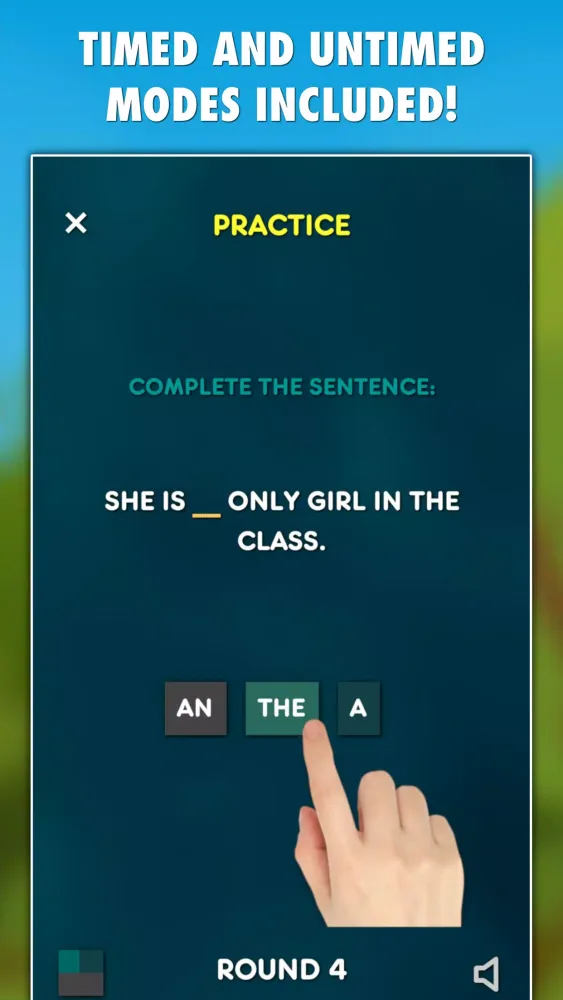 Captures d'écran de Articles Grammar Test