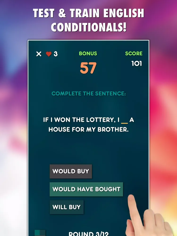 Conditionals Grammar Test Screenshots