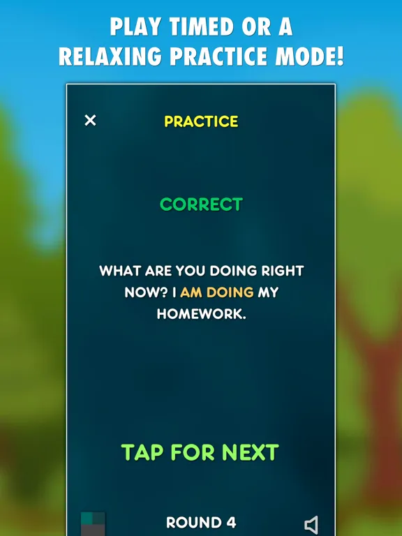 Present Tenses Grammar Test iPad  स्क्रीनशॉट