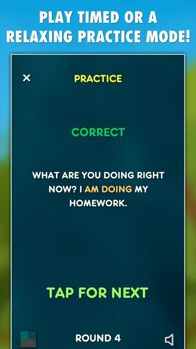 Present Tenses Grammar Test स्क्रीनशॉट