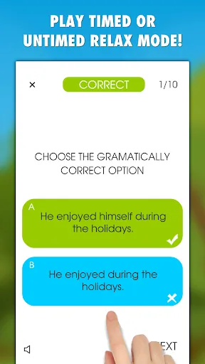 Capturas de tela do My English Grammar Test PRO