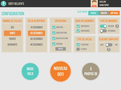 Captures d'écran de Défi Relatifs