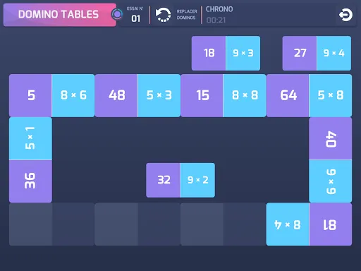 Défi Tables Screenshots