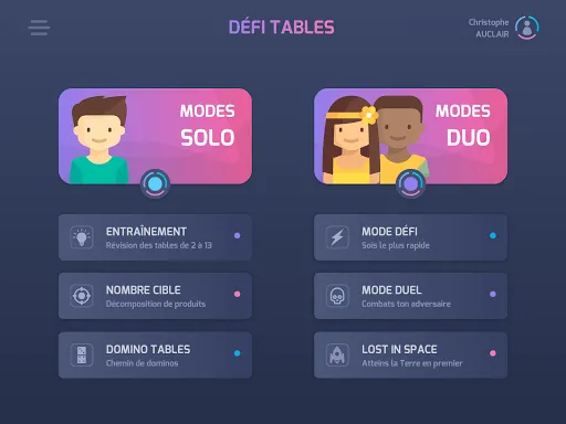 Défi Tables Screenshots
