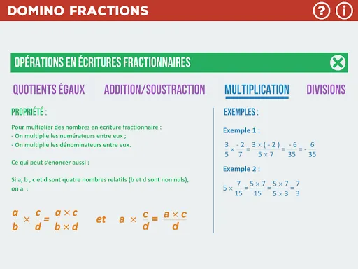 Domino Fractions 스크린샷