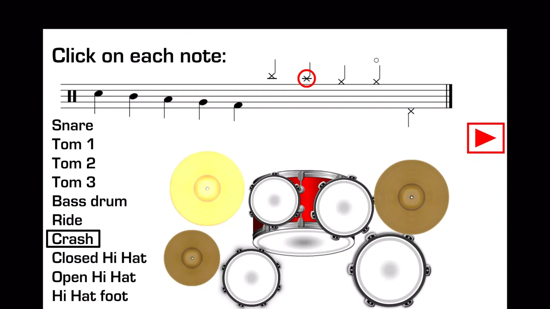 Drums Sheet Reading Screenshots